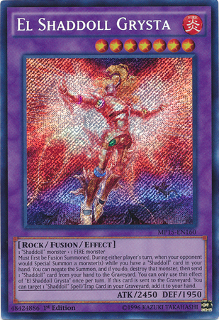 El Shaddoll Grysta [MP15-EN160] Secreto Raro 
