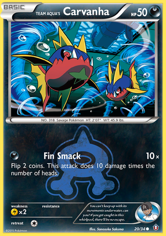 Carvanha del Equipo Aqua (20/34) [XY: Doble Crisis] 