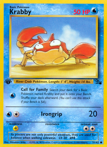Krabby (51/62) [Fossil 1.ª edición] 