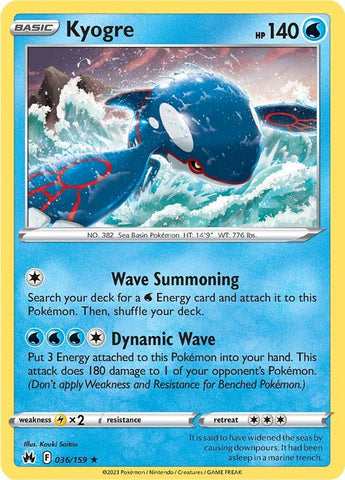 Kyogre (036/159) [Espada y escudo: Crown Zenith] 