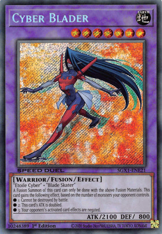Cyber ​​Blader [SGX1-ENE21] Secreto Raro 