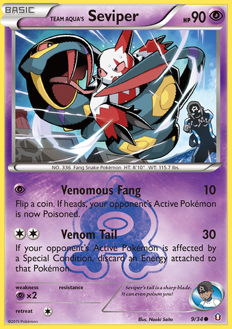 Seviper del Equipo Aqua (34/9) [XY: Doble Crisis] 