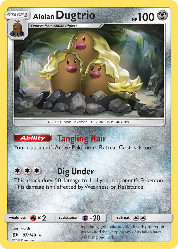 Alolan Dugtrio (87/149) [Sol y Luna: Conjunto básico] 