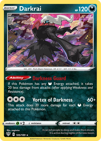 Darkrai (105/189) [Espada y escudo: Oscuridad en llamas] 