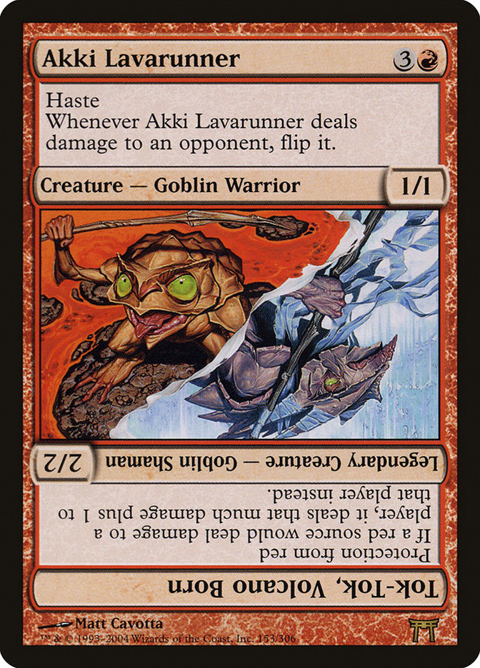 Akki Lavarunner // Tok-Tok, Volcano Born [Campeones de Kamigawa] 