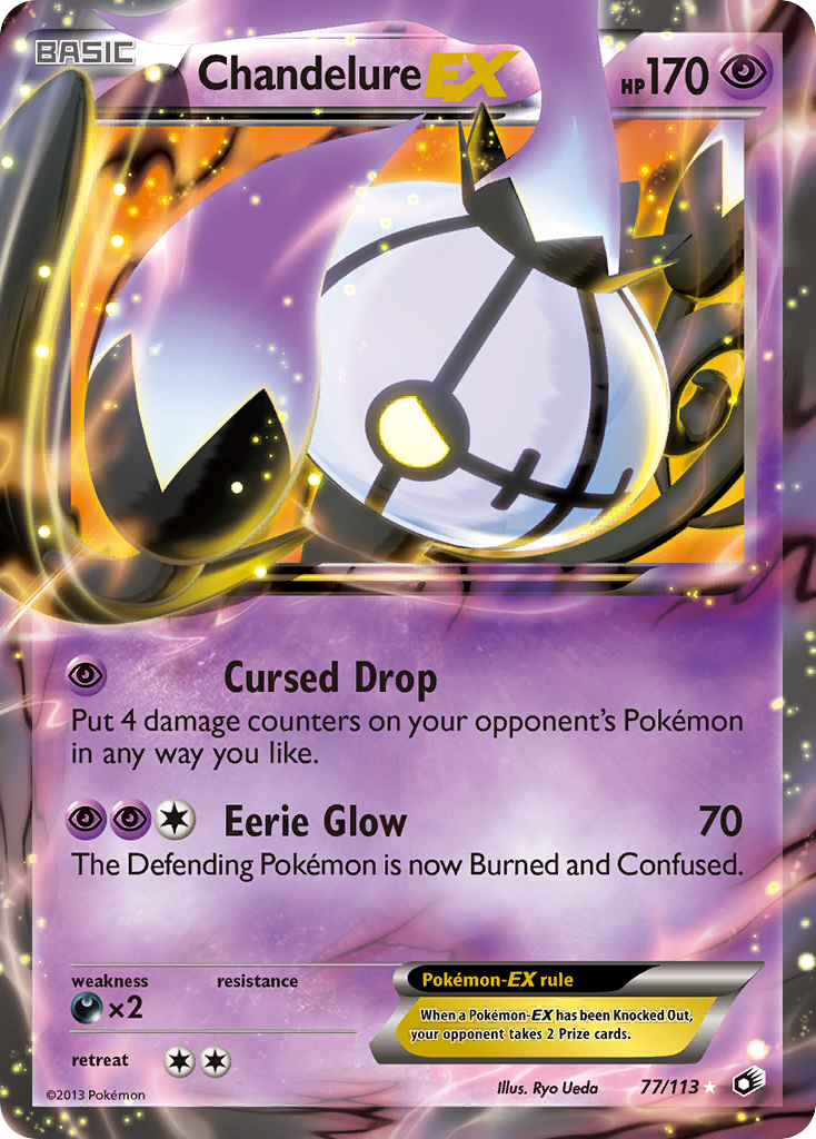 Chandelure EX (77/113) [Blanco y negro: Tesoros legendarios] 