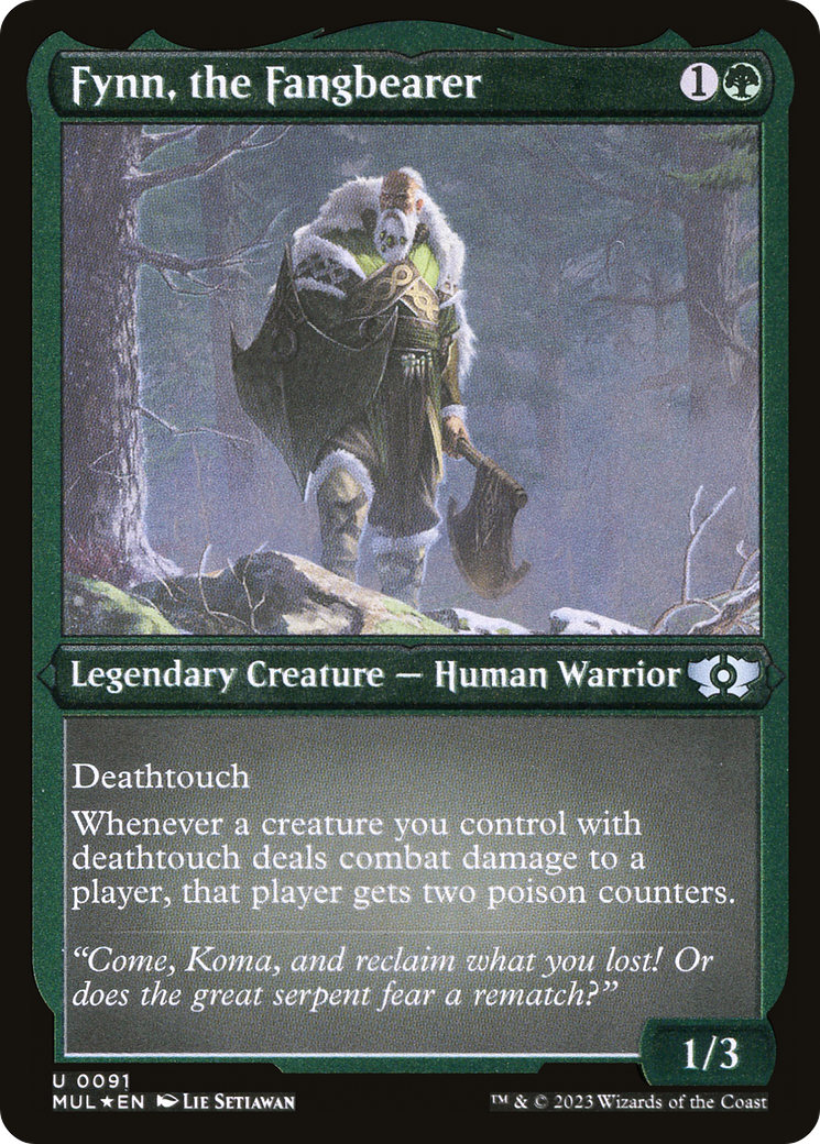 Fynn, el portador de colmillos (grabado en aluminio) [Leyendas multiverso] 