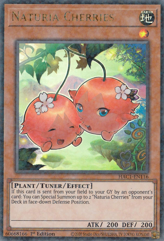 Cerezas Naturia (Duel Terminal) [HAC1-EN116] Paralelo Raro 