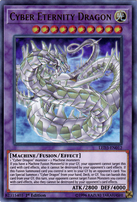 Dragón Ciber Eternidad [LED3-EN012] Ultra Raro 