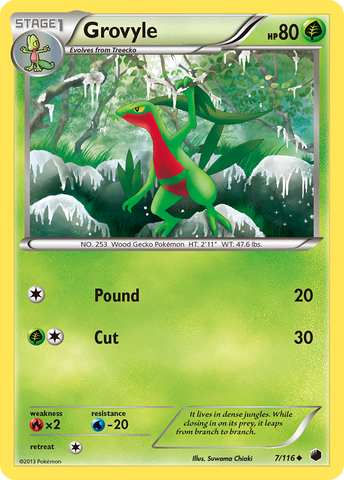 Grovyle (7/116) [Blanco y negro: Plasma Freeze] 