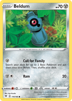 Beldum (116/185) [Espada y escudo: voltaje vivo] 