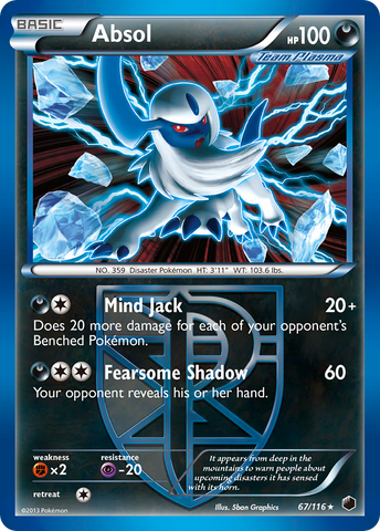 Absol (67/116) [Blanco y negro: Plasma Freeze] 