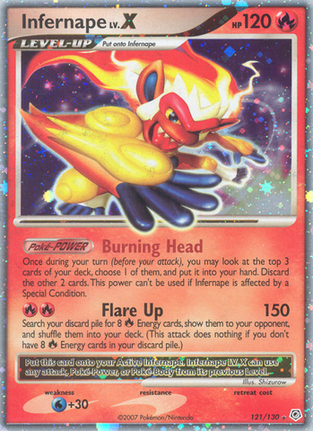 Infernape LV.X (121/130) [Diamante y perla: conjunto básico] 