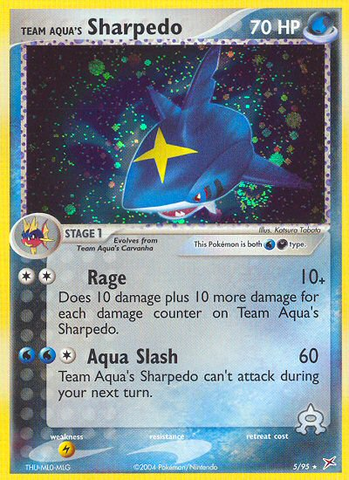 Sharpedo del Equipo Aqua (5/95) [EX: Equipo Magma vs Equipo Aqua] 
