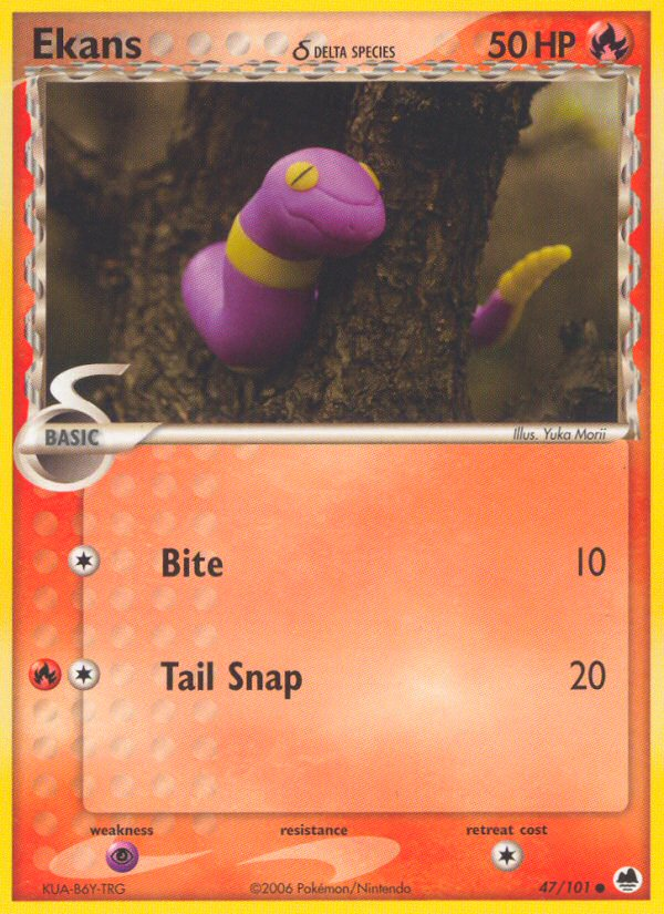Ekans (47/101) (Especie Delta) [EX: Dragon Frontiers] 