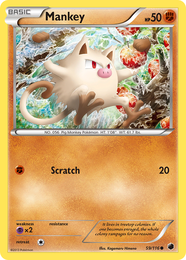 Mankey (59/116) [Blanco y negro: Plasma Freeze] 