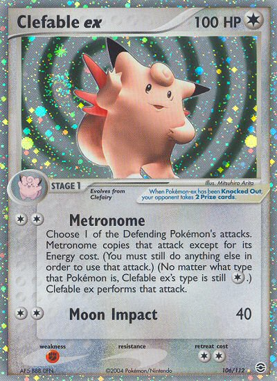 Clefable ex (106/112) [EX: Rojo fuego y verde hoja] 