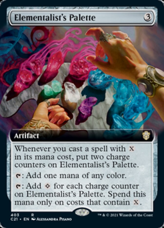 Paleta de elementalista (arte extendido) [Commander 2021] 