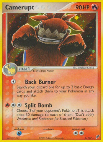 Camerupt (4/107) (Exclusivo de la cubierta temática) [EX: Deoxys] 