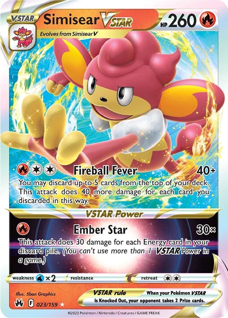 Simisear VSTAR (023/159) [Espada y Escudo: Crown Zenith] 