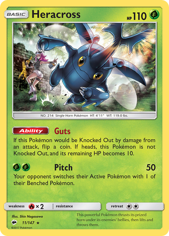 Heracross (11/147) [Sol y Luna: Sombras ardientes] 