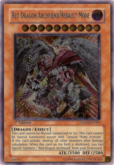 Dragón Rojo Archidemonio/Modo Asalto [CRMS-EN004] Último Raro 