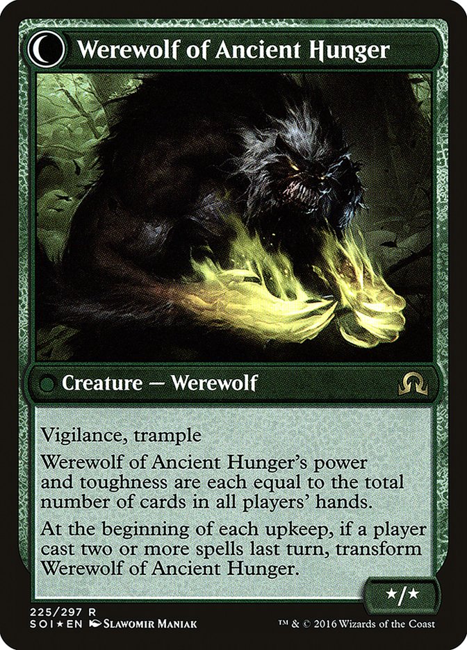 Sabio de la tradición antigua // Hombre lobo del hambre ancestral [Promociones de presentación de Shadows over Innistrad] 