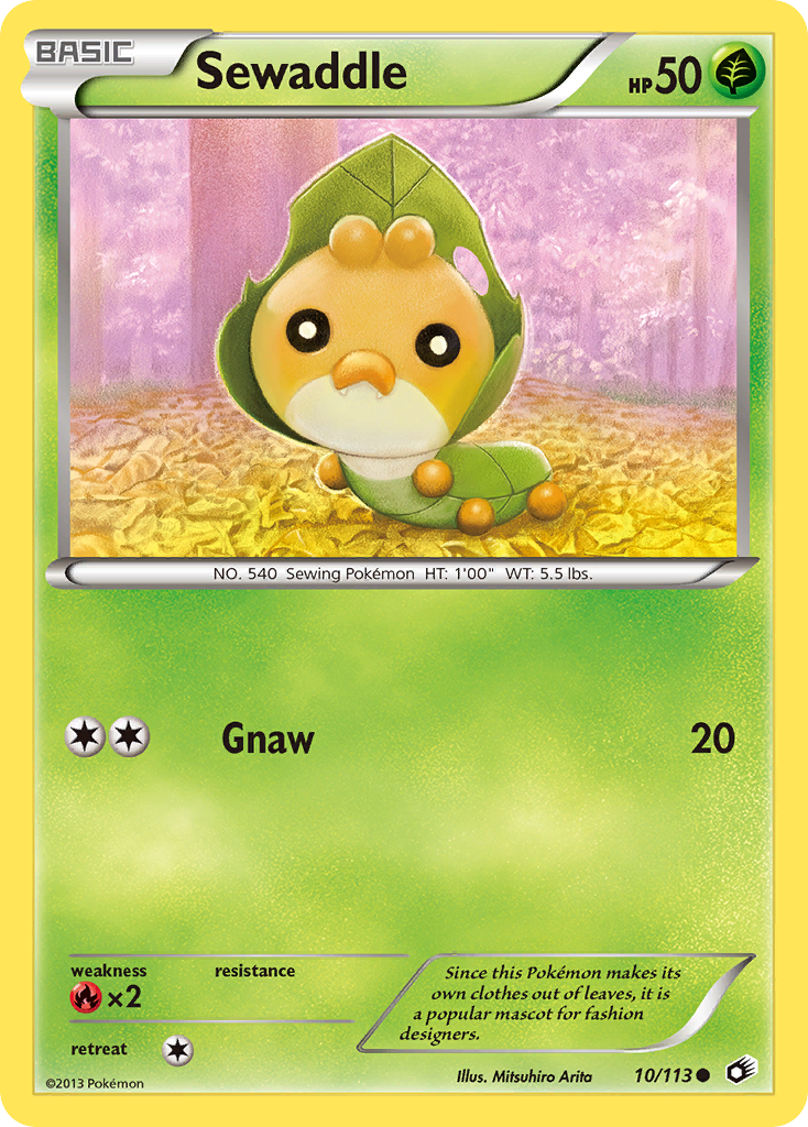 Sewaddle (10/113) [Blanco y negro: Tesoros legendarios] 