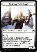 Ángel de las sanciones // Ficha de terror de doble cara [Fichas Commander 2019] 
