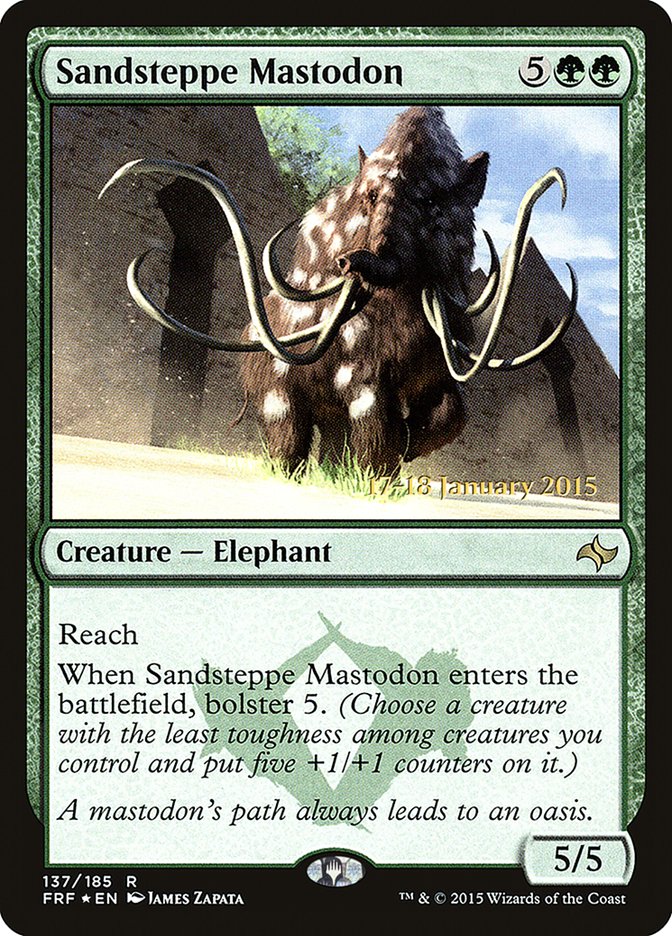 Mastodonte de estepa arenosa [Promociones de presentación de Destino reescrito] 