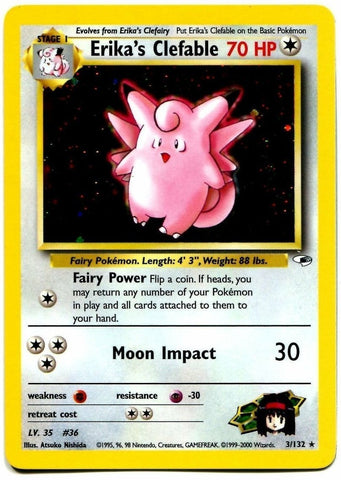 Clefable de Erika (3/132) [Gym Heroes Unlimited] 