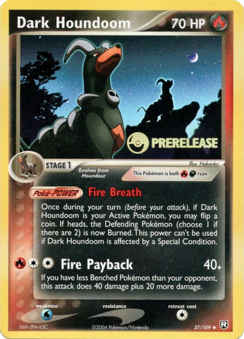 Dark Houndoom (37/109) (Promoción de presentación) [EX: El regreso del Team Rocket] 