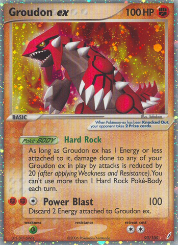 Groudon ex (93/100) [EX: Guardianes de Cristal] 