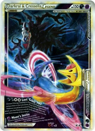 Darkrai y Cresselia LEGEND (99/102) (Tarjeta Jumbo) [HeartGold y SoulSilver: Triunfante] 