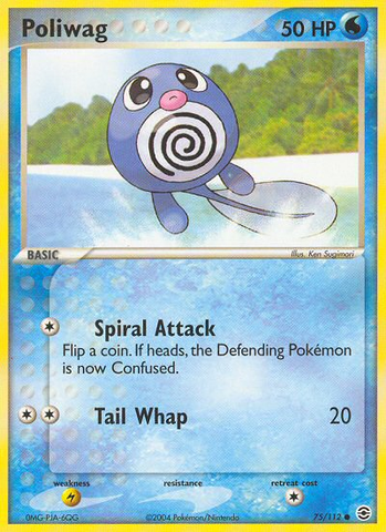 Poliwag (75/112) [EX: Rojo fuego y verde hoja] 