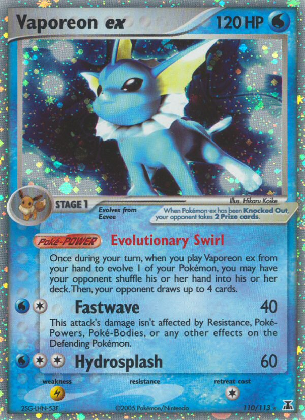 Vaporeon ex (110/113) [EX: Especie Delta] 