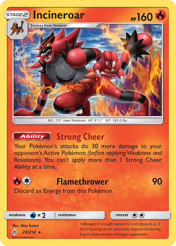 Incineroar (29/214) [Sol y Luna: Vínculos inquebrantables] 