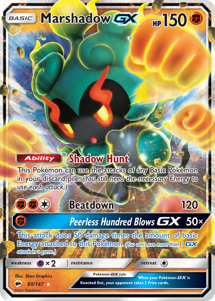 Marshadow GX (80/147) [Sol y Luna: Sombras ardientes] 