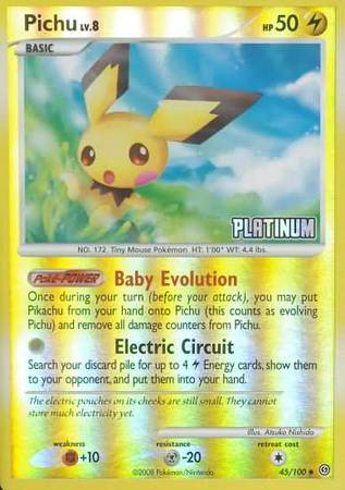 Pichu (45/100) [Promociones de Burger King: Colección 2009] 