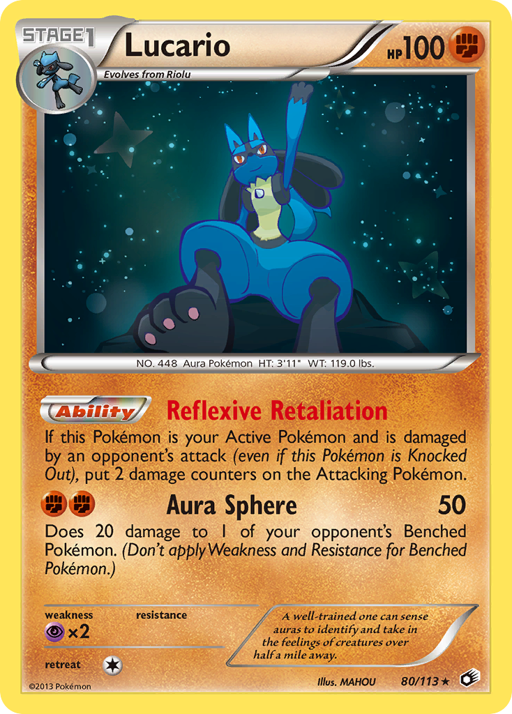 Lucario (80/113) [Blanco y Negro: Tesoros legendarios] 