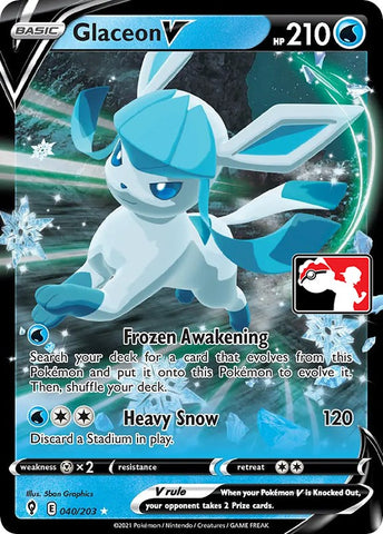 Glaceon V (040/203) [Paquete de premios Serie uno] 