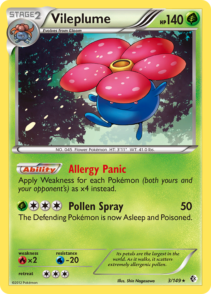 Vileplume (3/149) [Blanco y negro: Límites cruzados] 