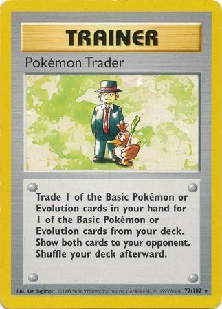 Pokémon Trader (77/102) [Conjunto básico Shadowless Unlimited] 