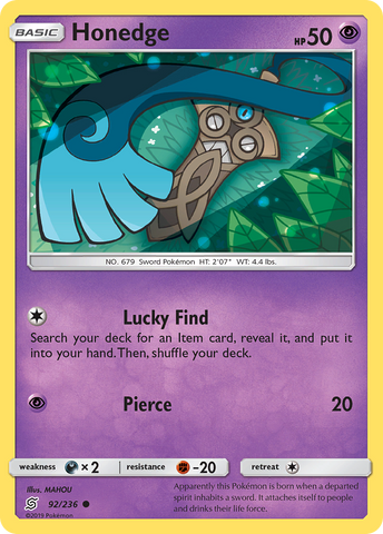 Honedge (92/236) [Sol y Luna: Mentes unificadas] 