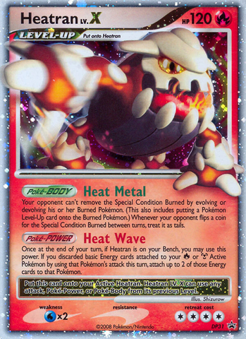 Heatran LV.X (DP31) [Diamante y Perla: Promociones de Estrella Negra] 
