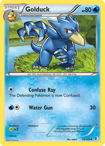 Golduck (34/149) [Blanco y negro: Límites cruzados] 