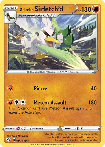 Sirfetch'd de Galar (098/189) [Espada y escudo: Oscuridad en llamas] 