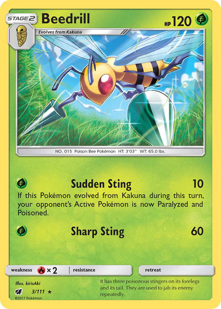 Beedrill (3/111) [Sol y Luna: Invasión Carmesí] 