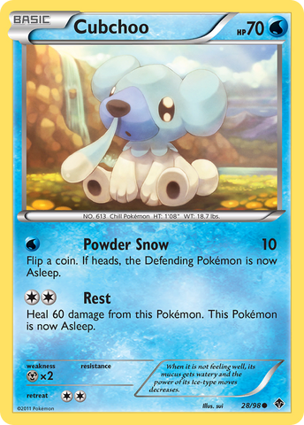 Cubchoo (28/98) [Blanco y negro: poderes emergentes] 