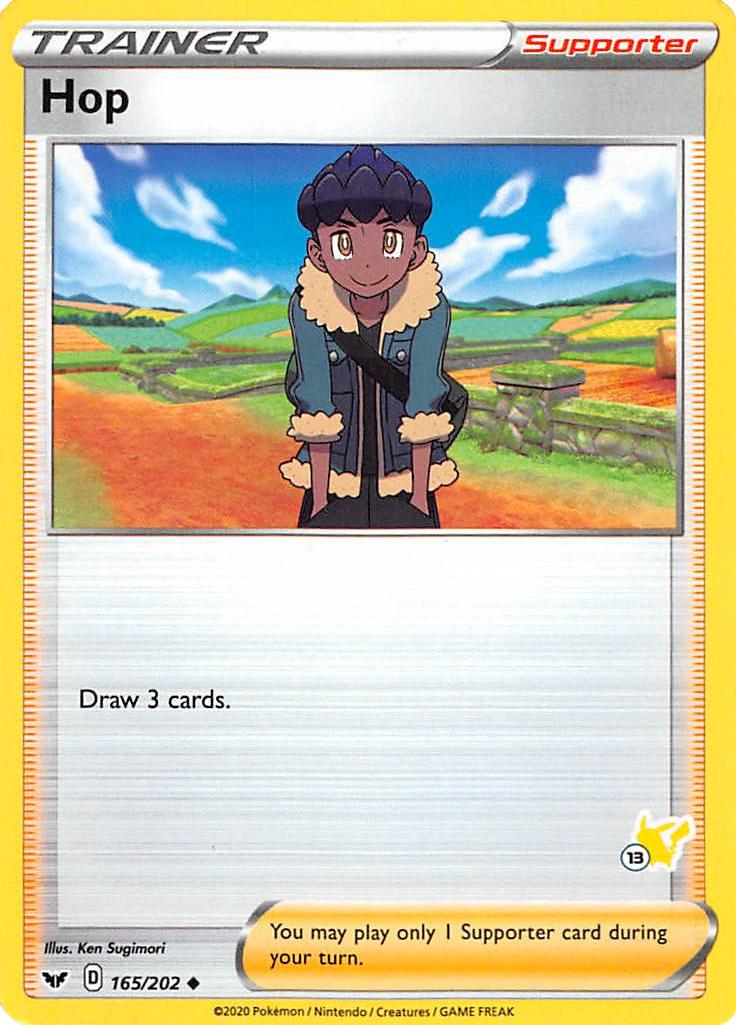 Hop (165/202) (Sello de Pikachu n.° 13) [Battle Academy 2022] 
